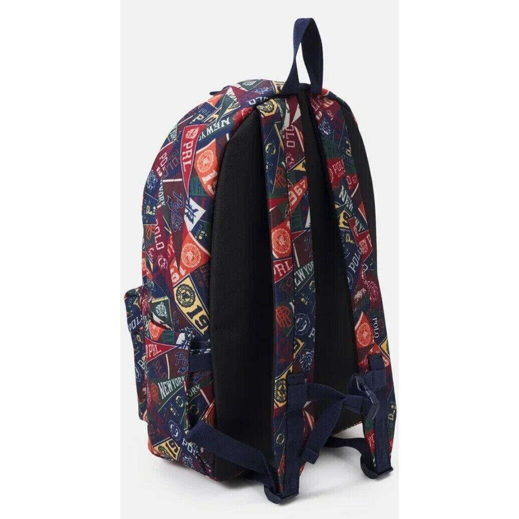 Polo Ralph Lauren Multi Color Big Pony Backpack Size L Rare 18L