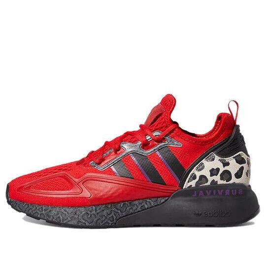 Adidas Men`s ZX 2K Boost Red/leopard Running Shoes FZ5414 - Red