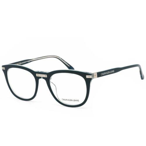 Calvin Klein Jeans Unisex Eyeglasses Teal/crystal Frame Demo Lens CKJ20518 433