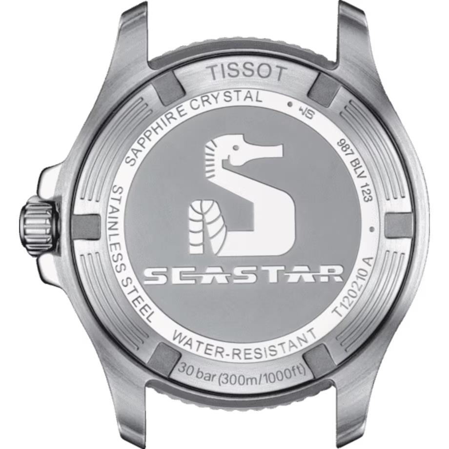 Tissot watch Seastar - White Dial, White Band, Silver Bezel