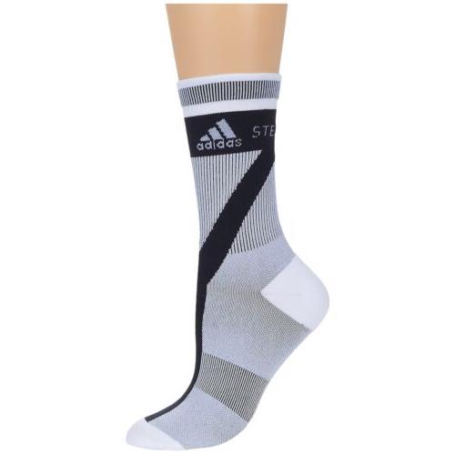 Adidas ESF20336 Crew Socks H45410 White/black/white SM Women`s Shoe 5.5-7.5