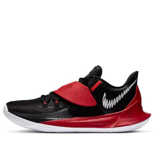 Nike Men`s Kyrie Low 3 TB Black/red Basketball Shoes CW6228-001 Size 18 - Black