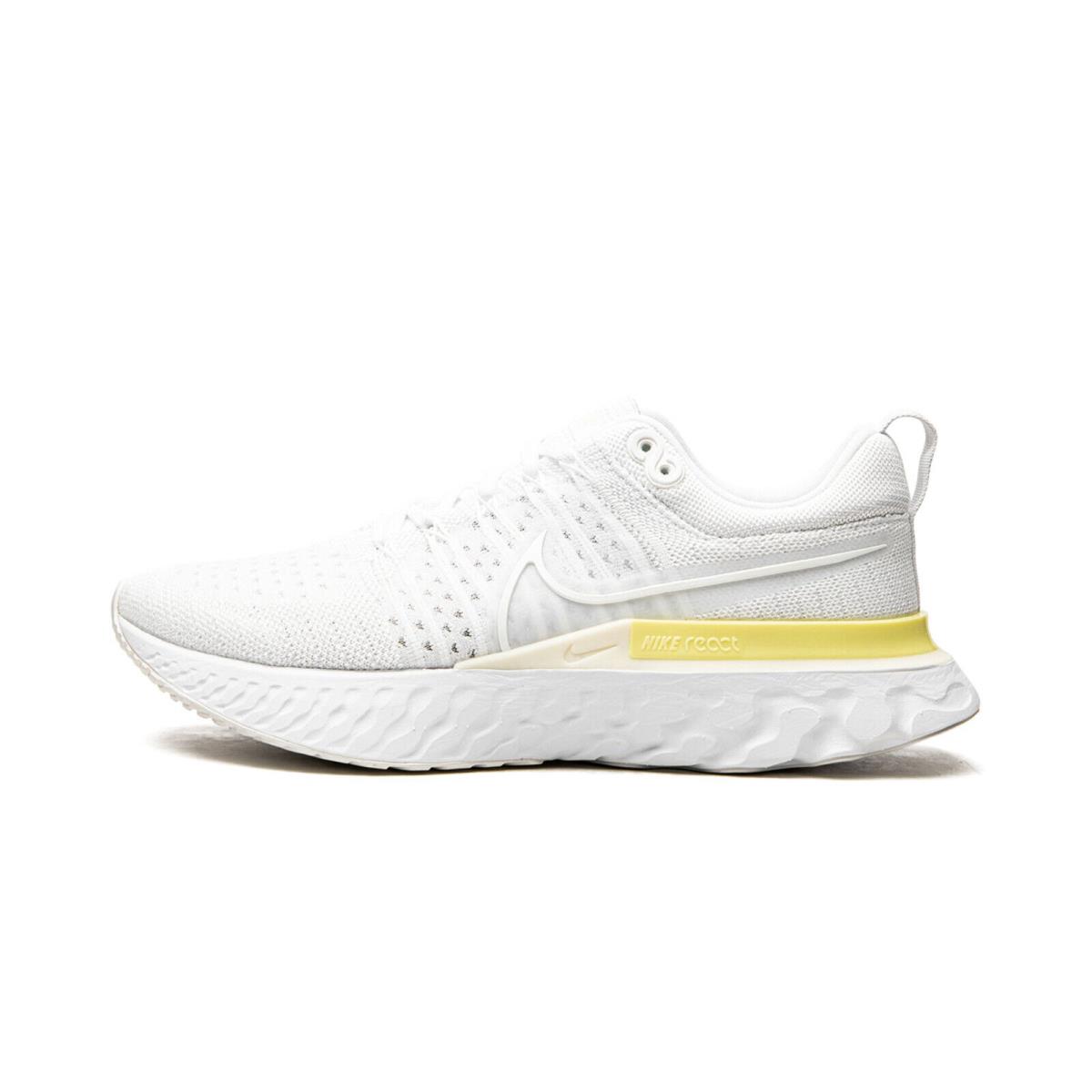 Nike Women`s React Infinity Run Flyknit 2 White Running Shoes CT2423-100 - White