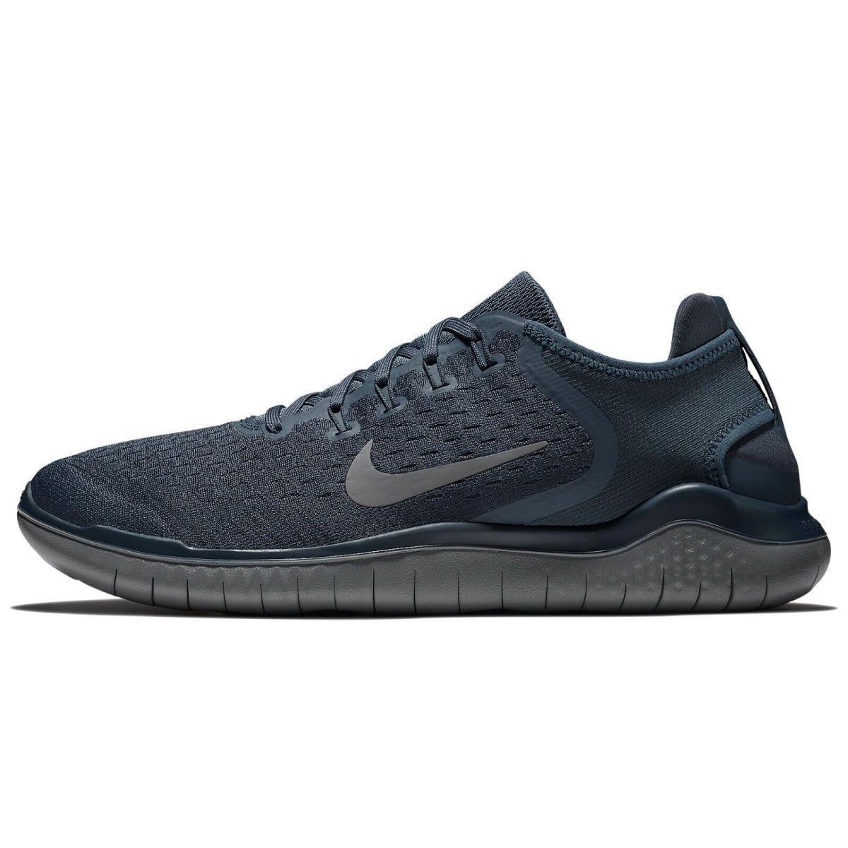 Nike Men`s Free Run 2018 Navy Running Shoes 942836-401 - Blue