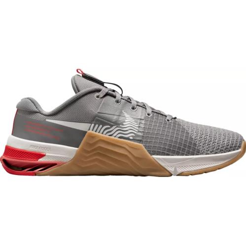 Nike Men`s Metcon 8 Gray/red Training Shoes DO9328-005 - Gray