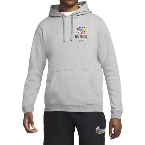 Size MD - Nike Sportswear Men`s Be True Fleece Hooded Sweatshirt DR9538-091