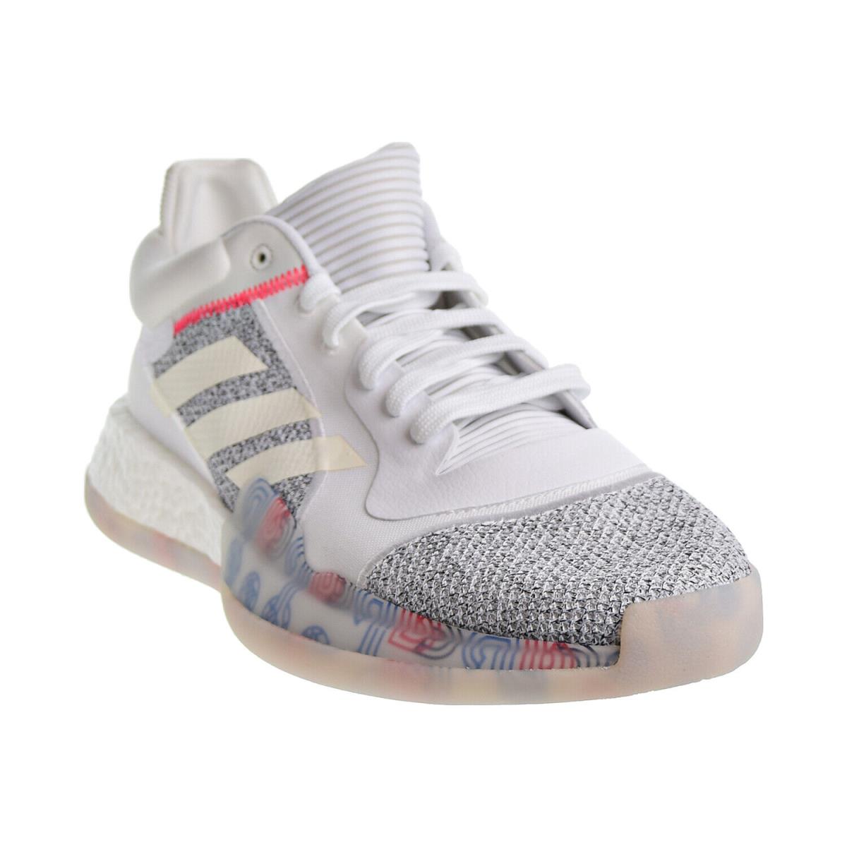 Adidas Marquee Boost Low Men`s Basketball Shoes White-off White-cyan g27745 - Cloud White-Off White-Shock Cyan