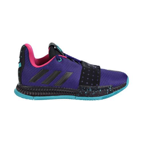 Adidas Harden Vol.3 J Big Kids Shoes Collegiate Purple-black-light Aqua AC7617 - Core Black/Cloud White