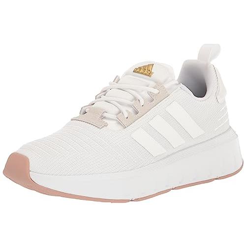 Adidas Women`s Swift Run23 Sneaker White/White/Gold Metallic