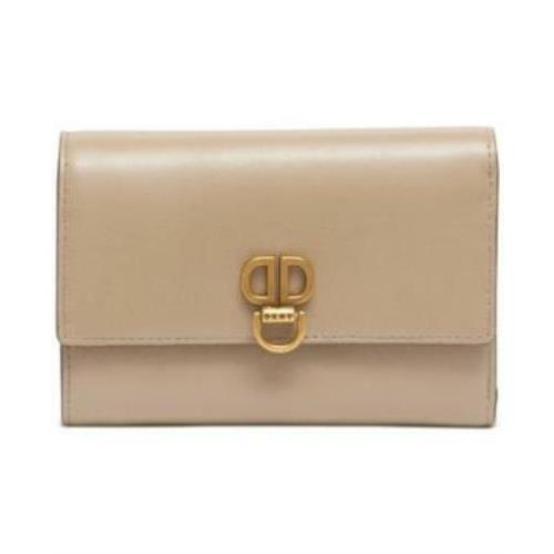 Dkny Linton Small Leather Flap Wallet - Dune/gold