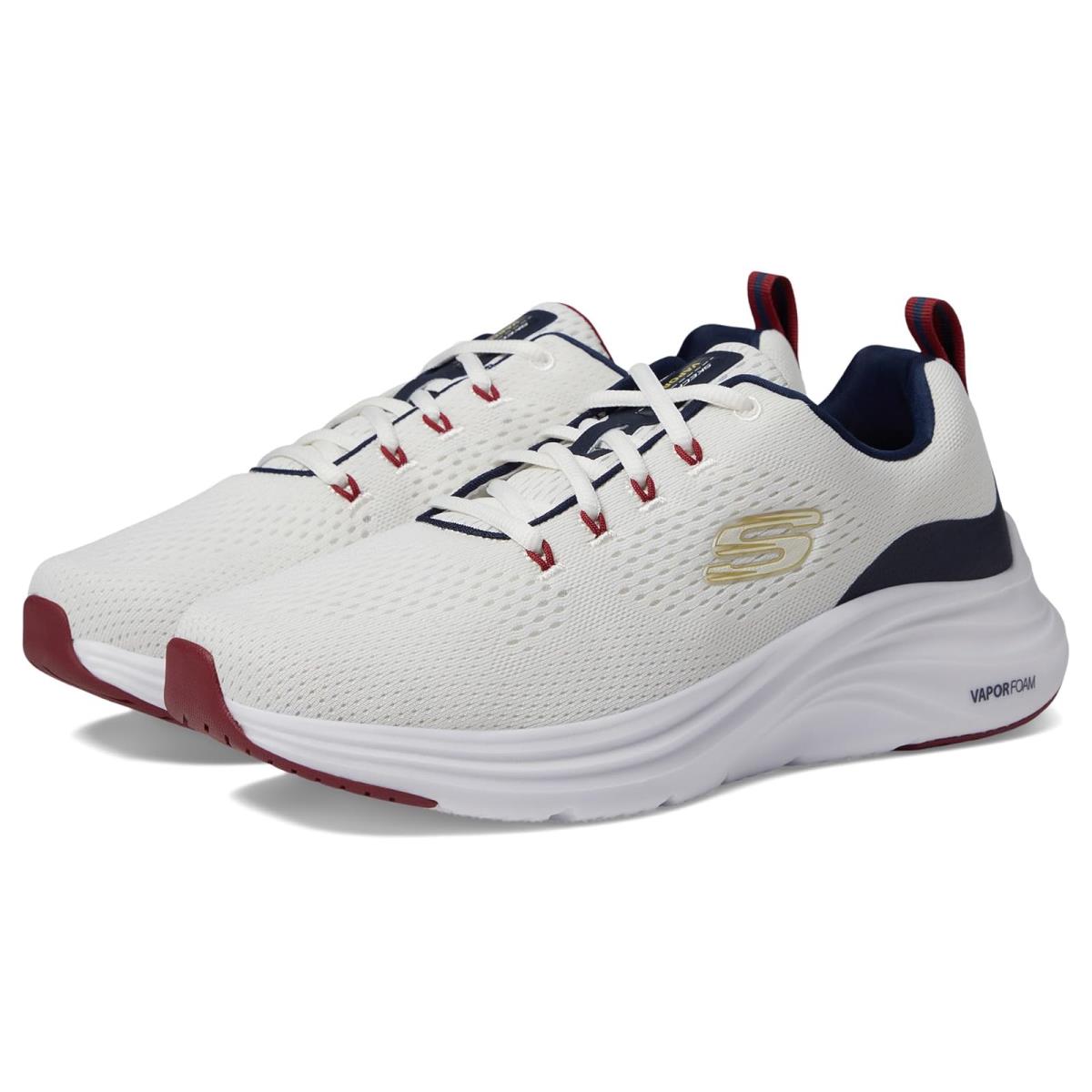 Man`s Sneakers Athletic Shoes Skechers Vapor Foam White/Navy/Red