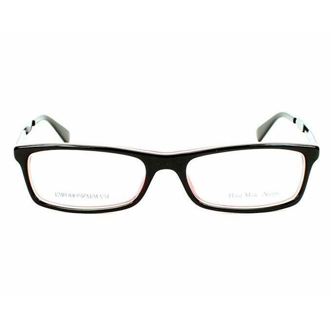 Emporio Armani EA9770 O9Y Black Red Plastic Eyeglasses 50-15-140 Italy - Black , Black Frame, Clear Lens
