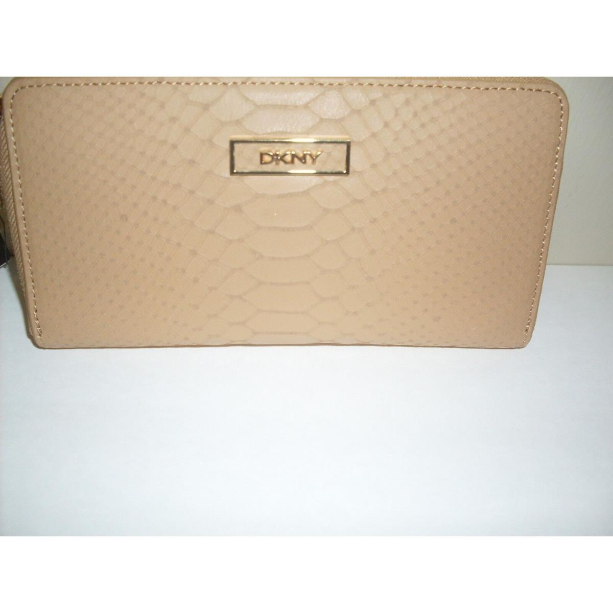 Dkny Donna Karan Zip Wallet Slgs Embossed Python