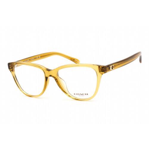 Coach Women`s Eyeglasses Transparent Honey Plastic Cat Eye Frame 0HC6202U 5715