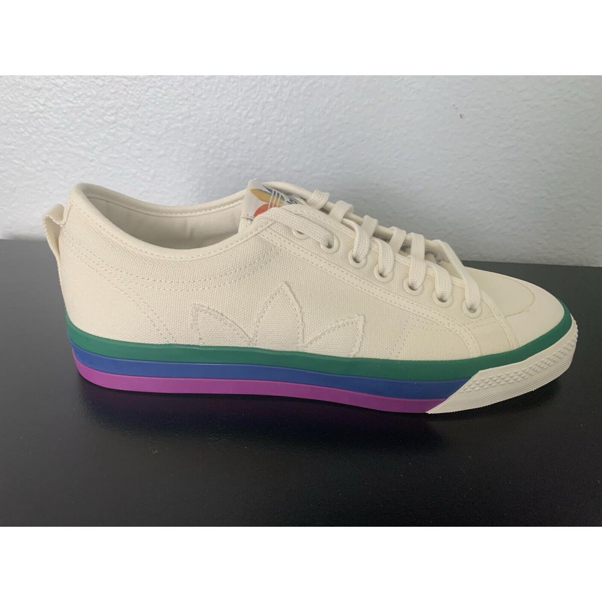 Adidas Nizza Pride Men`s Sneakers Size 11 EF231 - White/multicolor - White