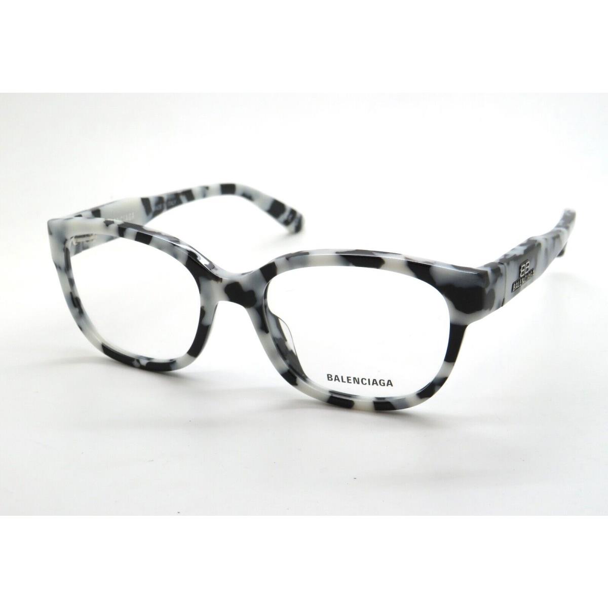 Balenciaga BB0214O 003 Black/white Marble 52mm Eyeglasses