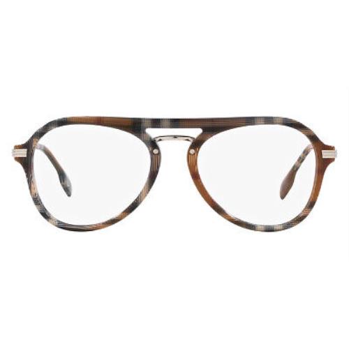 Burberry Bailey BE2377 Eyeglasses Check Brown and Silver 55mm - Check Brown and Silver Frame, Demo Lens