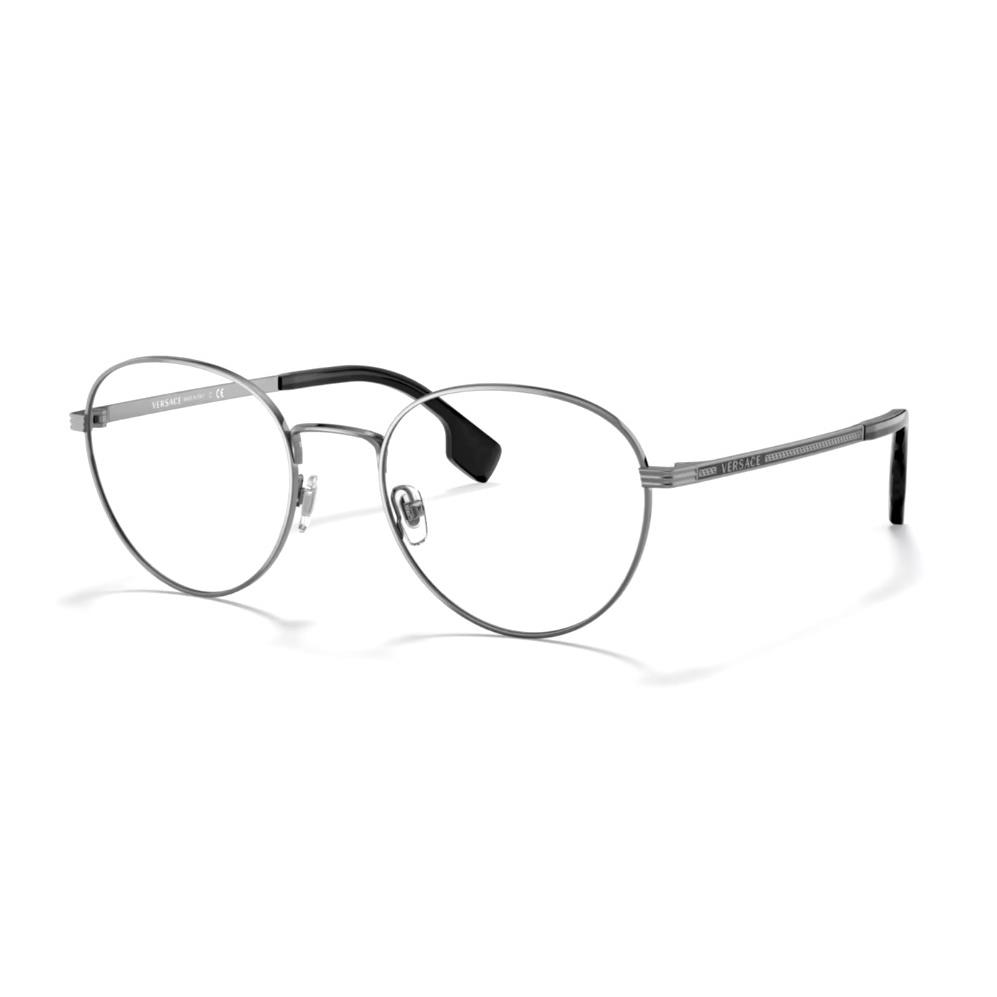 Versace VE1279 1001 53 Gunmetal Metal Round Men`s Eyeglasses