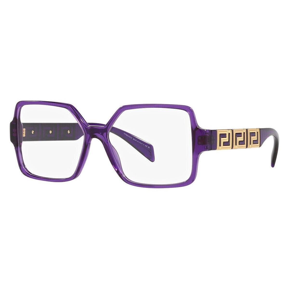 Versace Women`s VE3337-5408-53 Fashion 53mm Transparent Violet Opticals