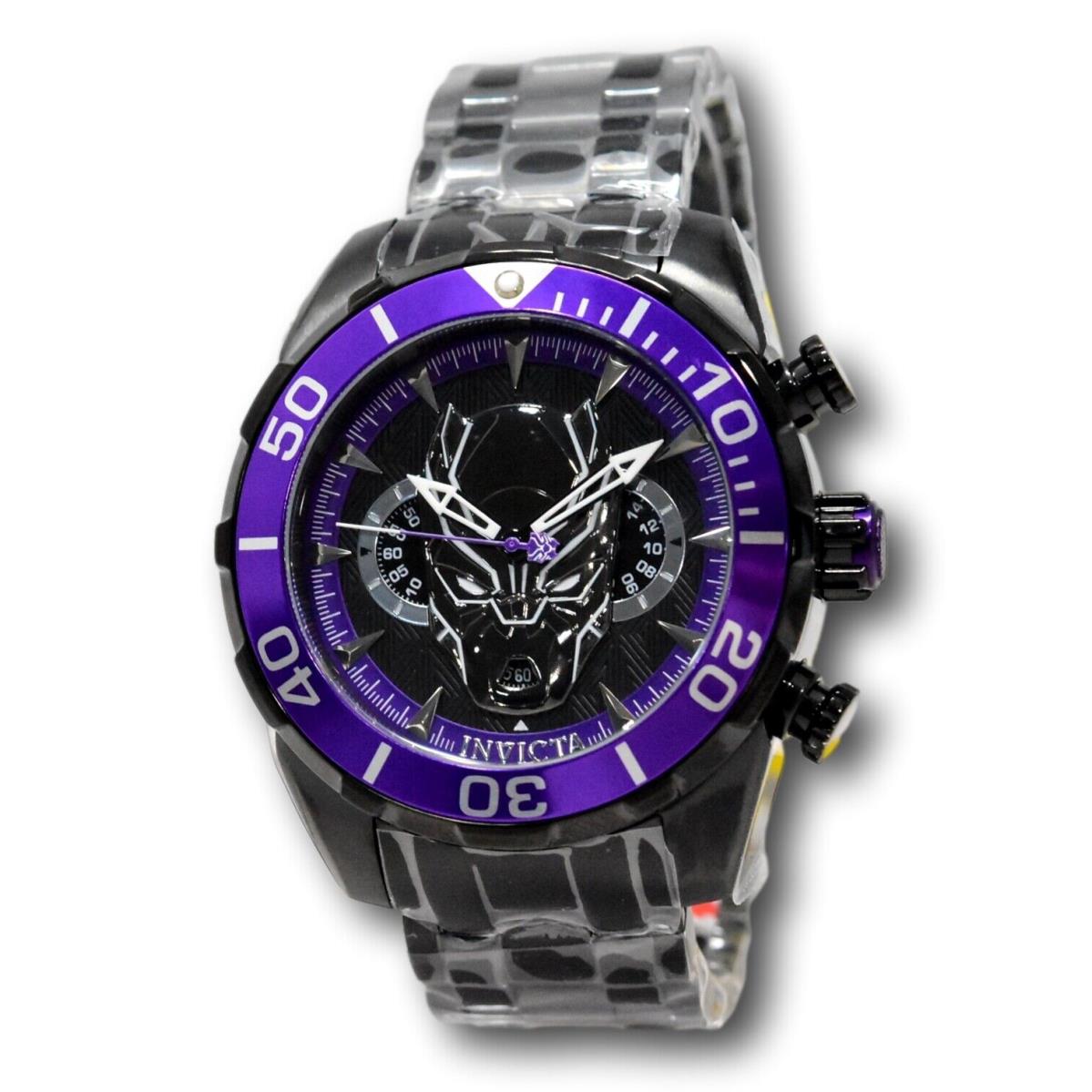 Invicta Marvel Black Panther Men`s 50mm Limited Edition Chronograph Watch 43055