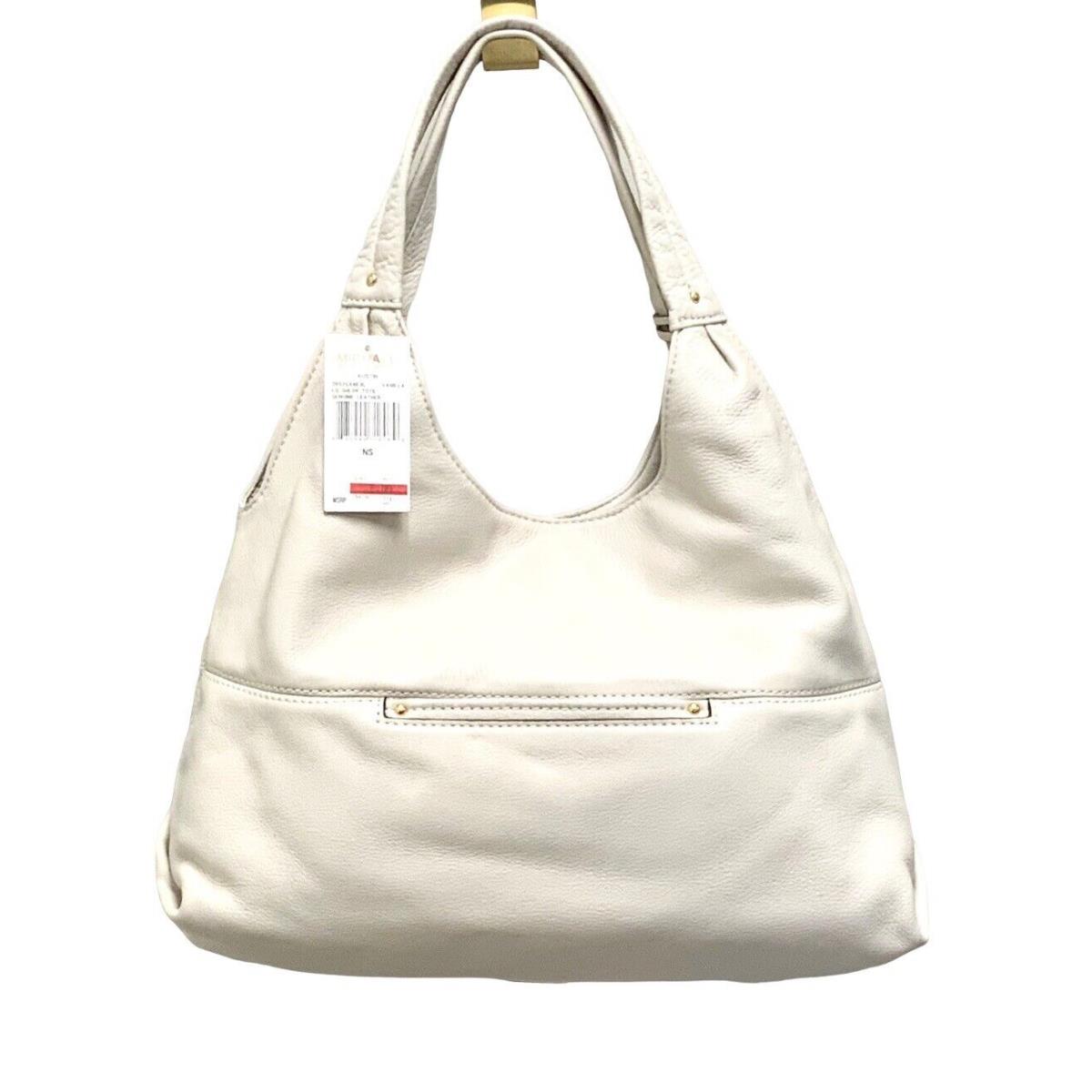 Michael Kors Austin Large Shoulder Tote Bag Purse White Vanilla Retails