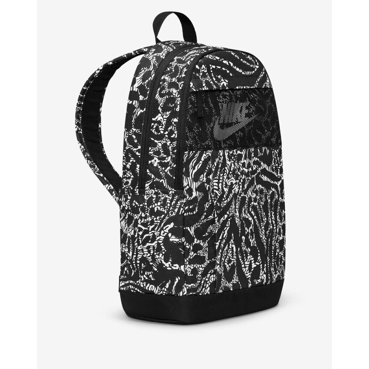 Nike Elemental Backpack School Travel Bag Black White 21L DQ5764-010