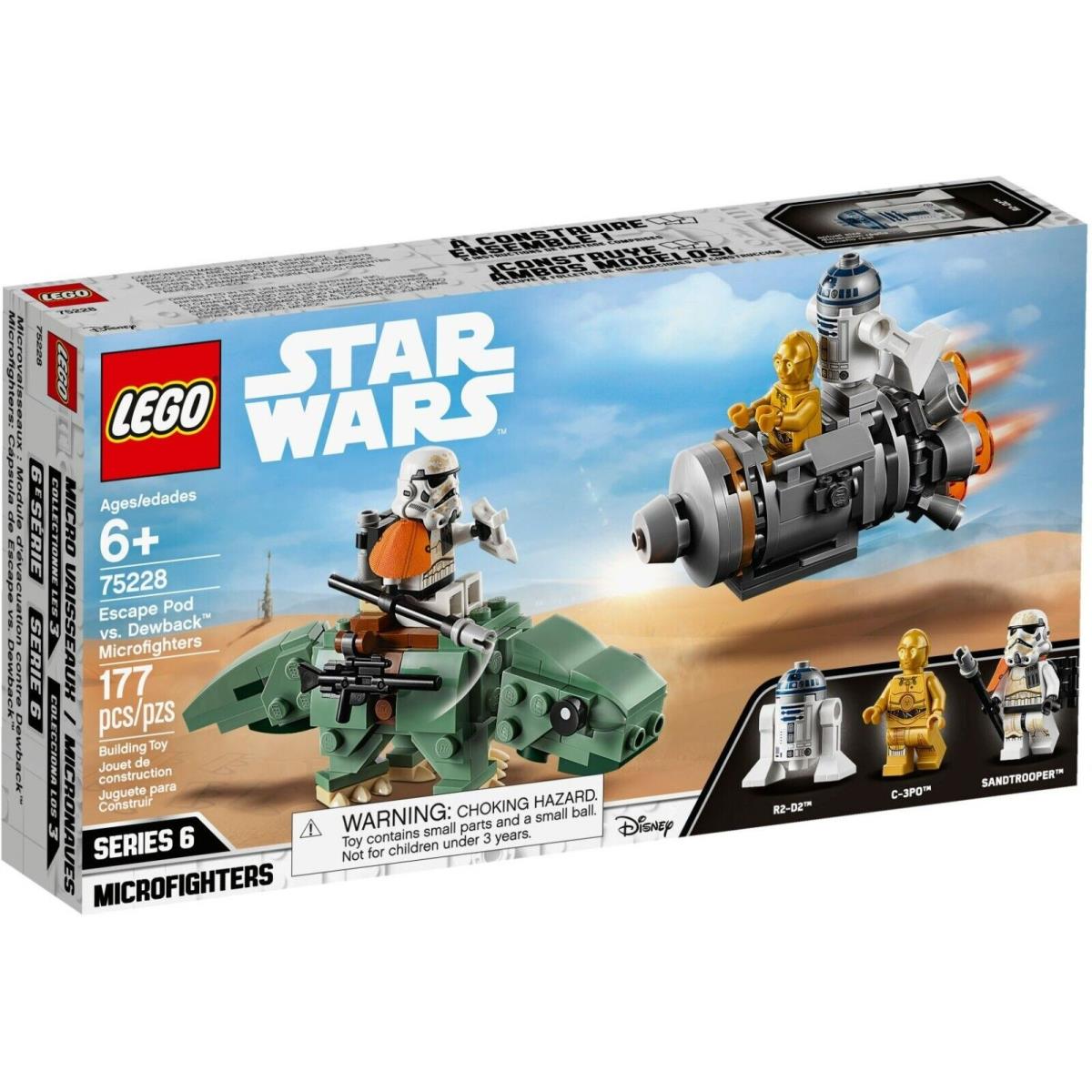 Lego Star Wars Set: Escape Pod Vs. Dewback Microfighters 75228