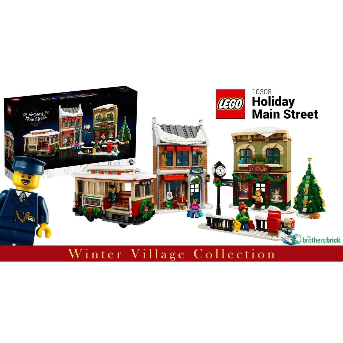 Lego 10308 Holiday Main Street Winter Village and IN Hand