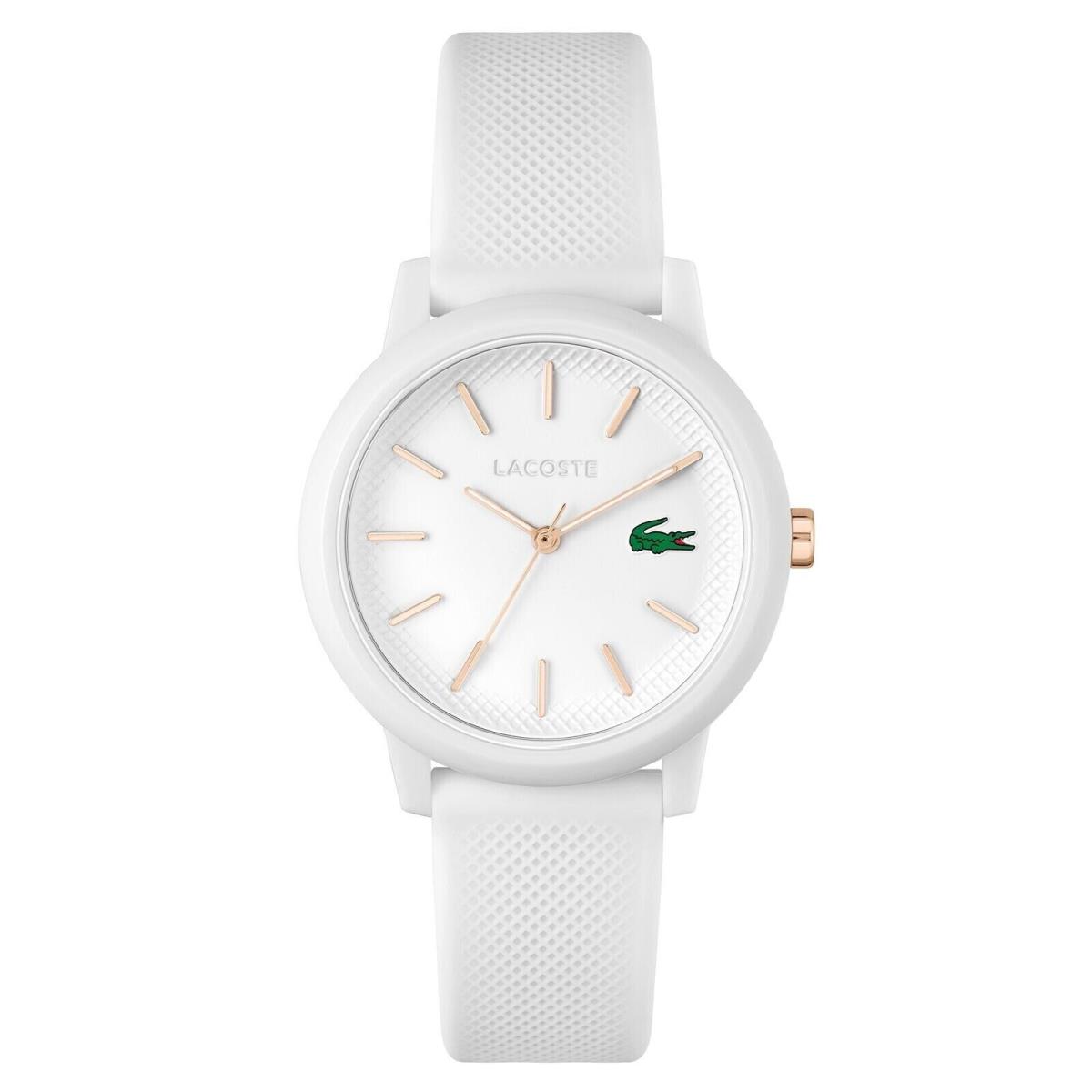 Lacoste 2001211 12.12 Ladies White Watch 36mm 5ATM - Ships Free