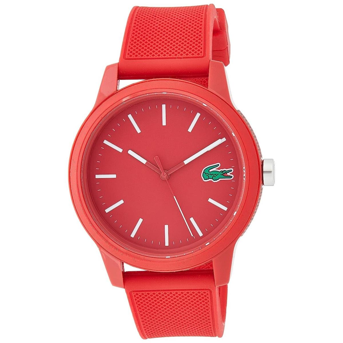 Lacoste L.12.12 Collection Red Resin Watch Silicone 2010988 - Ships Free