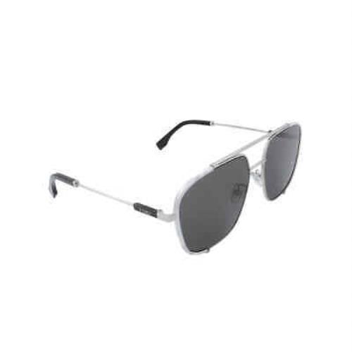Fendi Grey Navigator Men`s Sunglasses FE40059U 16A 57 FE40059U 16A 57
