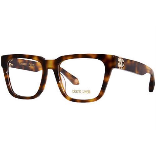 Roberto Cavalli VRC026 02BP Eyeglasses Havana Full Rim Square Shape 54mm