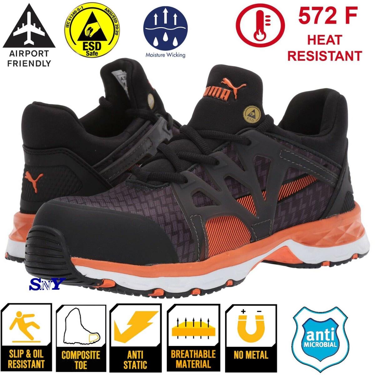 Puma Composite Toe Slip Heat Resistant Static Dissipative Work Boots Shoes