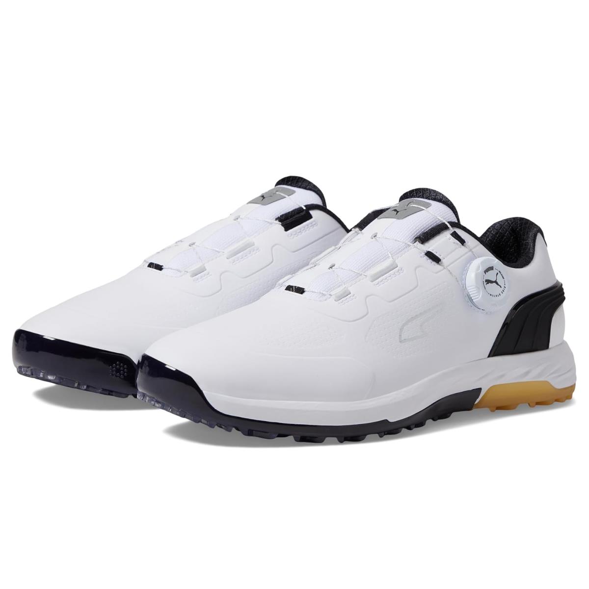 Man`s Sneakers Athletic Shoes Puma Golf Alphacat Nitro Disc Puma White/Puma Black/Gum