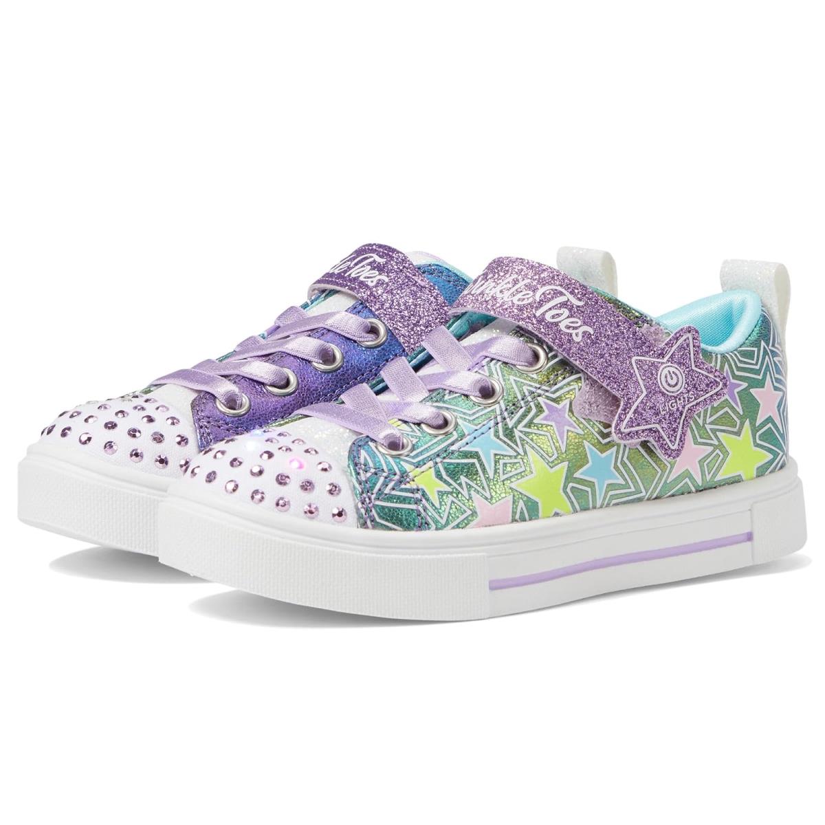 Girl`s Shoes Skechers Kids Twinkle Sparks 314457L Little Kid Purple/Multi