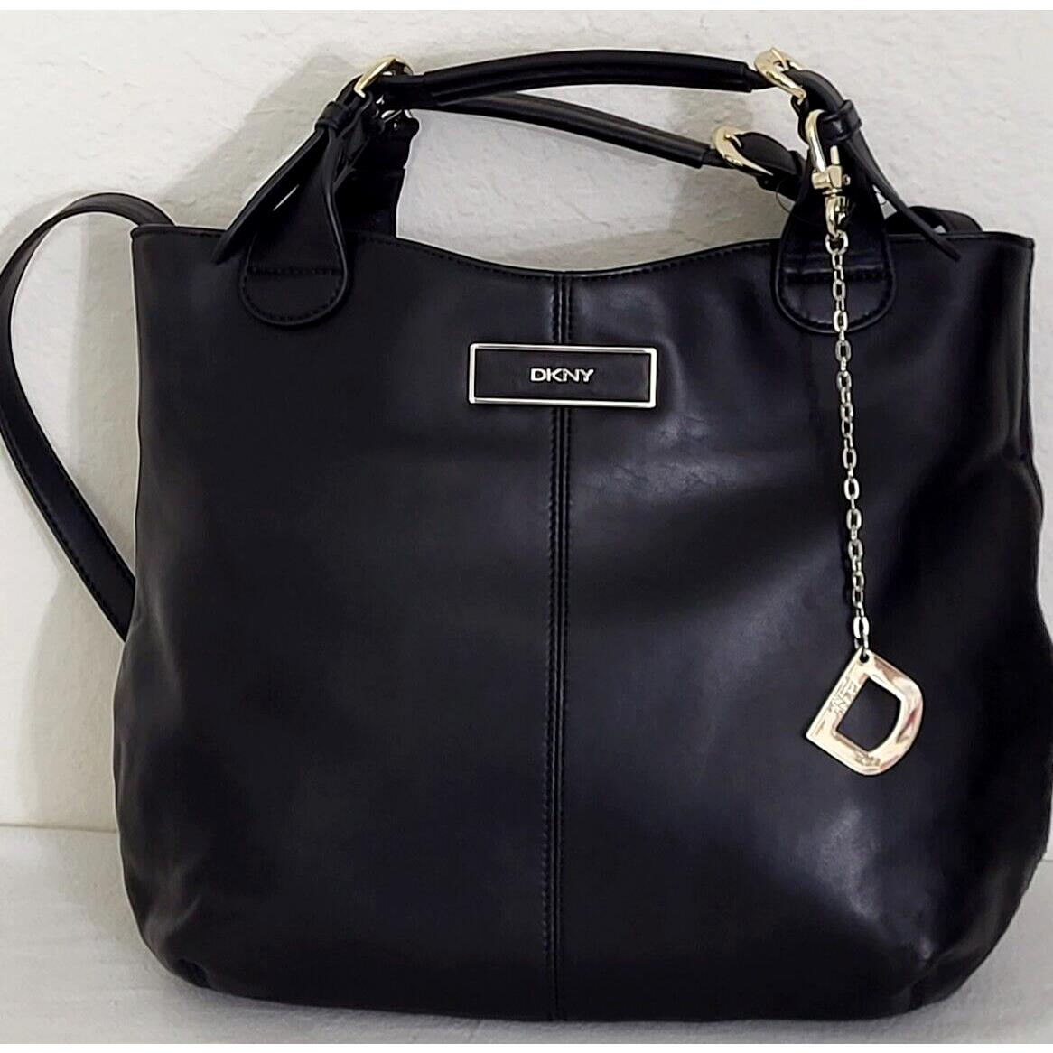 Dkny Black Soft Lamb Leather Black Satchel Shoulder Bag