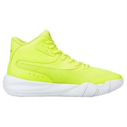 Puma Triple Mid Basketball Mens Yellow Sneakers Athletic Shoes 376451-04 - Yellow