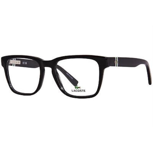Lacoste L2932 001 Eyeglasses Men`s Black Full Rim Square Shape 53mm