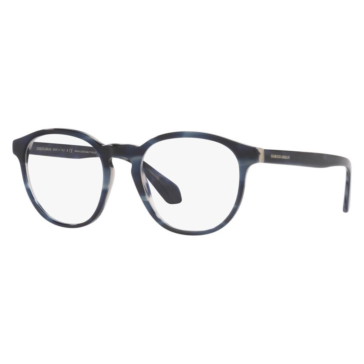 Giorgio Armani AR7216 Eyeglasses Opal Striped Gray 52mm