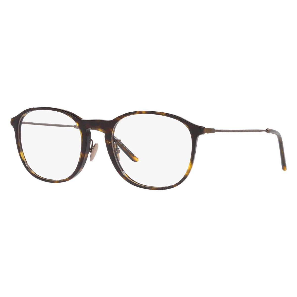 Giorgio Armani AR7235 Eyeglasses Men Havana Wayfarer 53mm