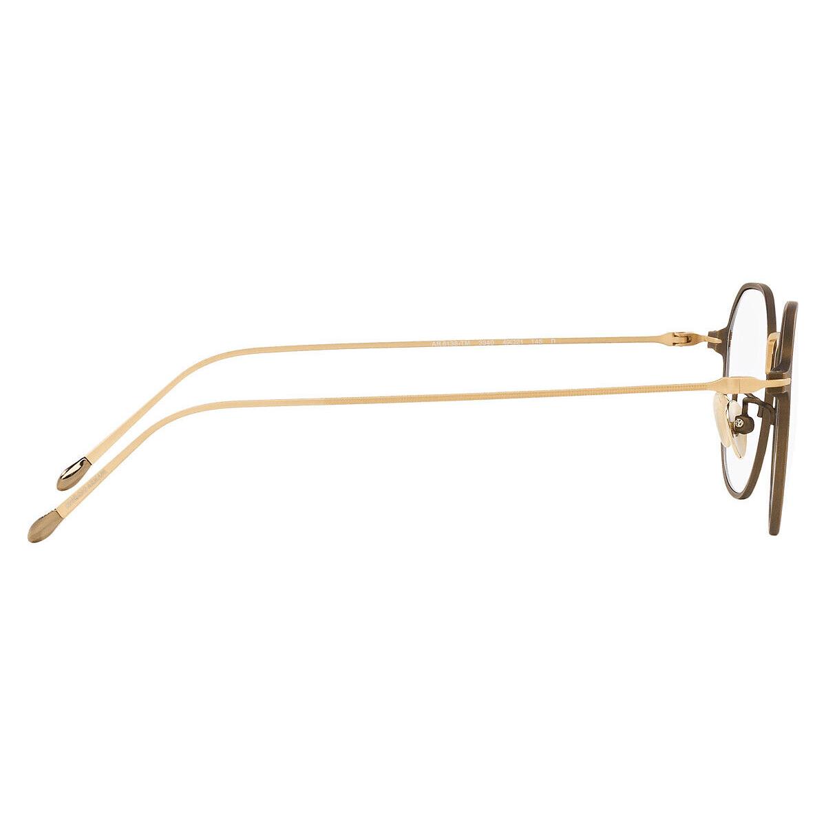 Giorgio Armani eyeglasses  - Matte Brown and Matte Pale Gold Frame, Demo Lens