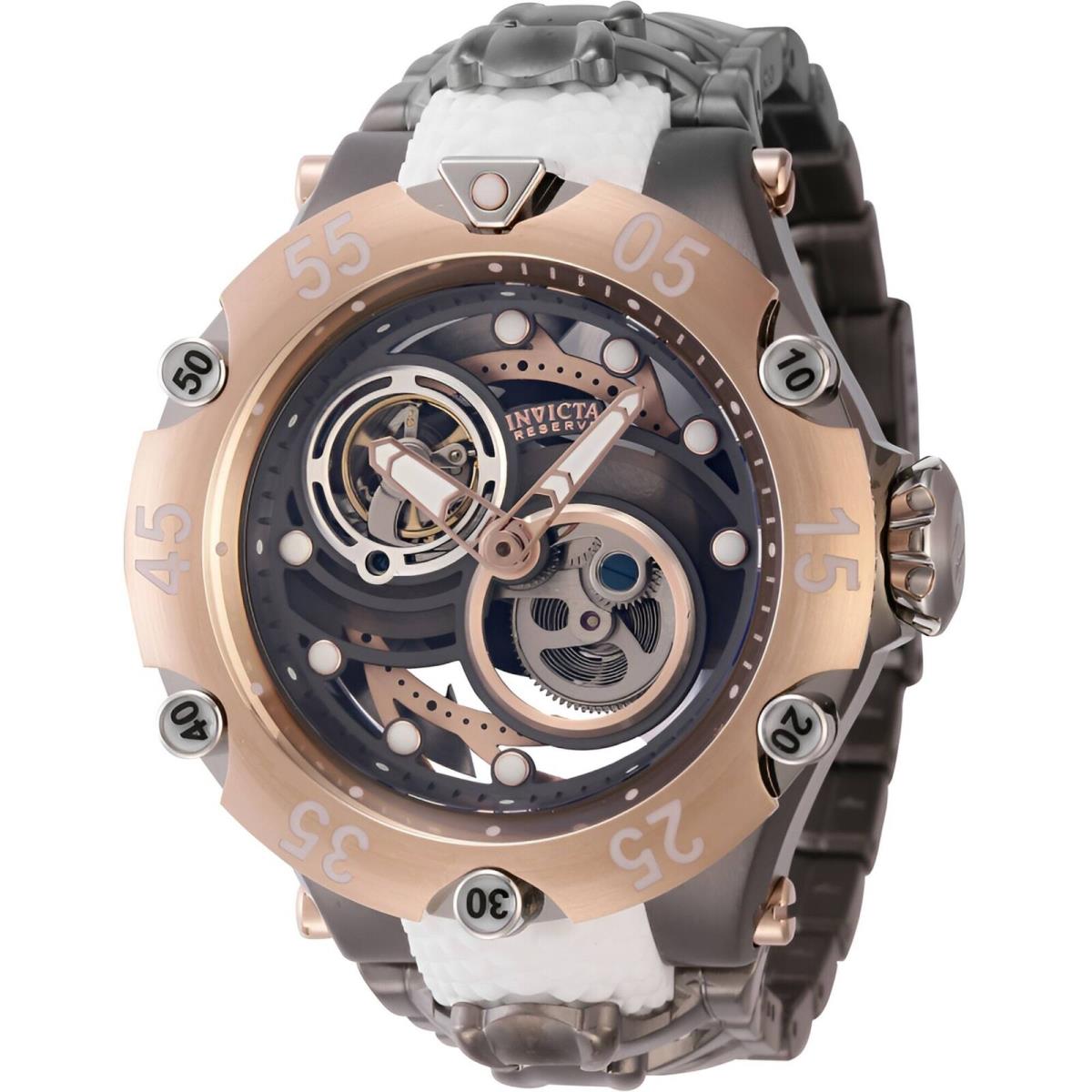 Invicta Men`s Watch Reserve Venom Cobra Automatic Titanium White Bracelet 43929