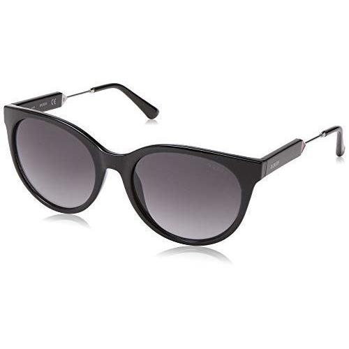 Guess GU7619-01B-55mm Womens Designer Sunglasses Shiny Black/gradient Smoke Grey