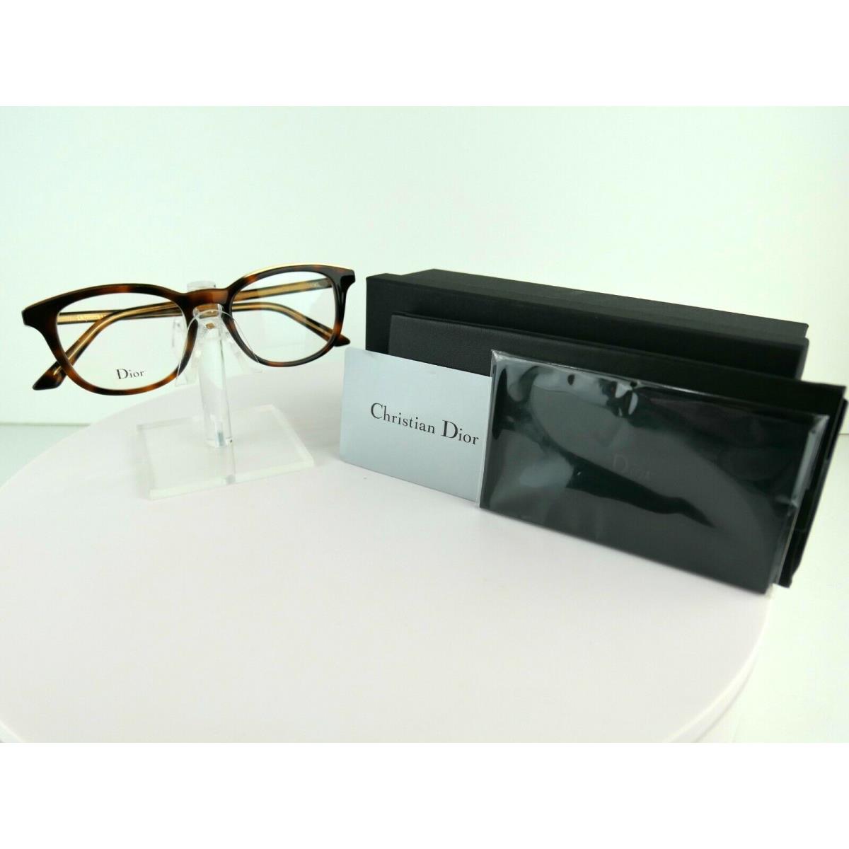 Dior Montaigne 40 C9C Havana Crystal 49-18-145 Eyeglass Frames