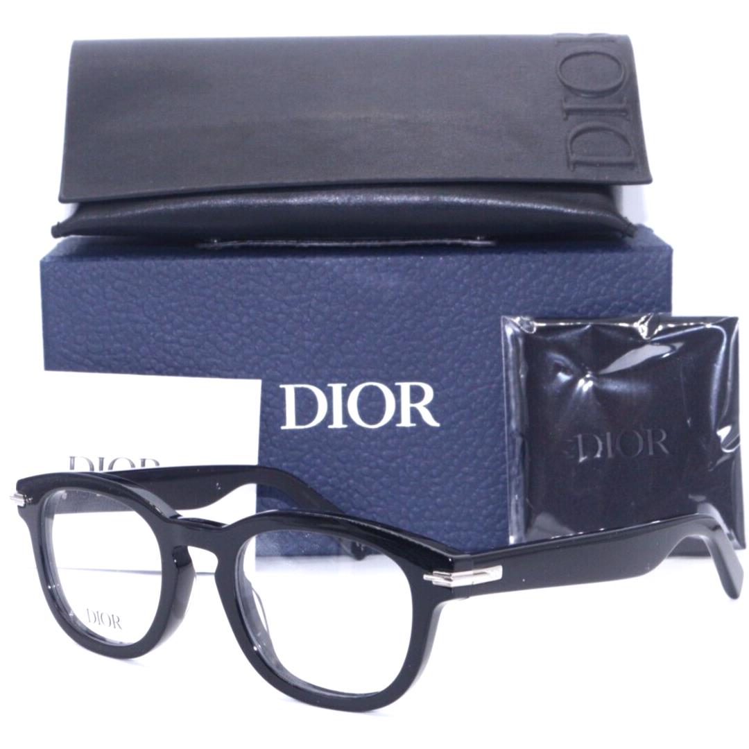 Christian Dior Diorblacksuito R4I 1000 Oval Black Eyeglasses 50-22 - Frame: polished black