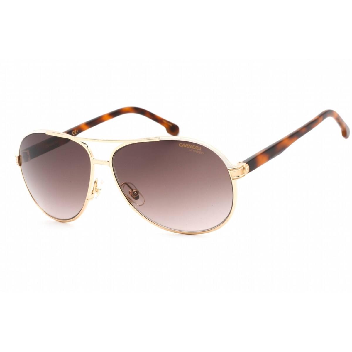 Carrera Women`s Sunglasses Full Rim Gold Ivory Plastic Aviator 1051/S 0Y3R HA - Frame: Gold Ivory, Lens: Brown Gradient