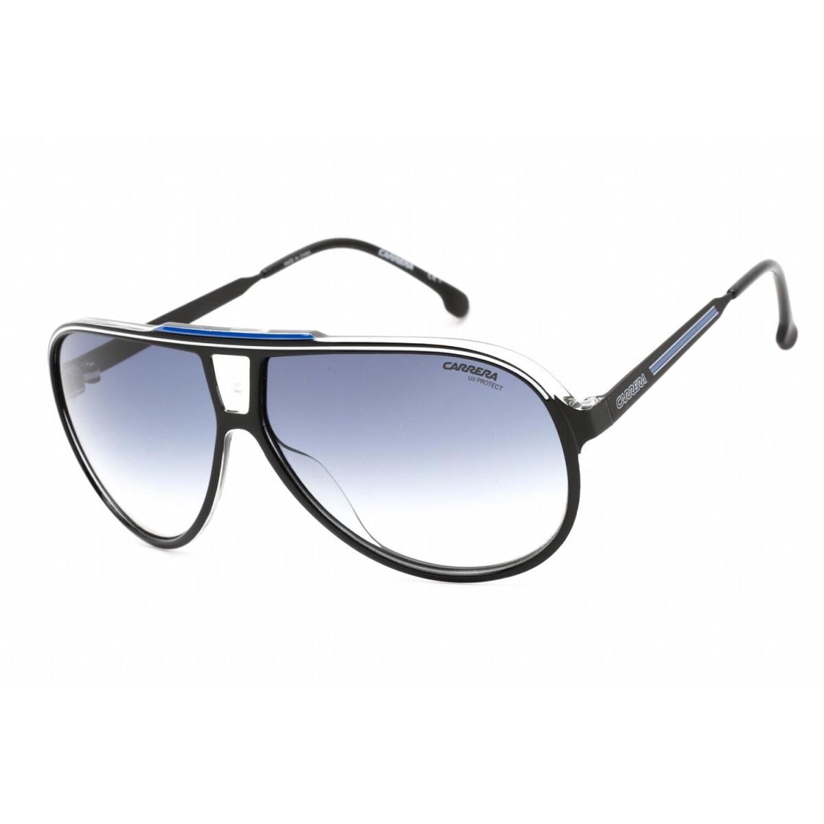 Carrera 1050S 0D51 08 Sunglasses Black Blue Frame Blue Shaded Lens 63mm