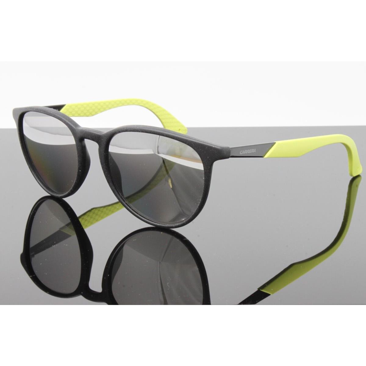 Carrera Women`s Sunglasses 5019S Nbi Matte Black Lime 54mm Mirrored Lens