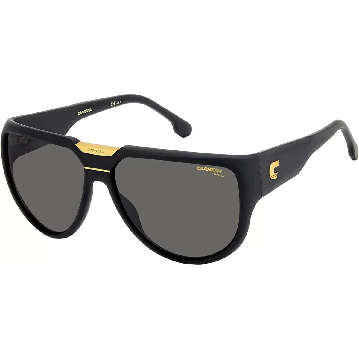 Carrera Flaglab 13 003/IR Matte Black Gold Trim Wrap Sunglasses