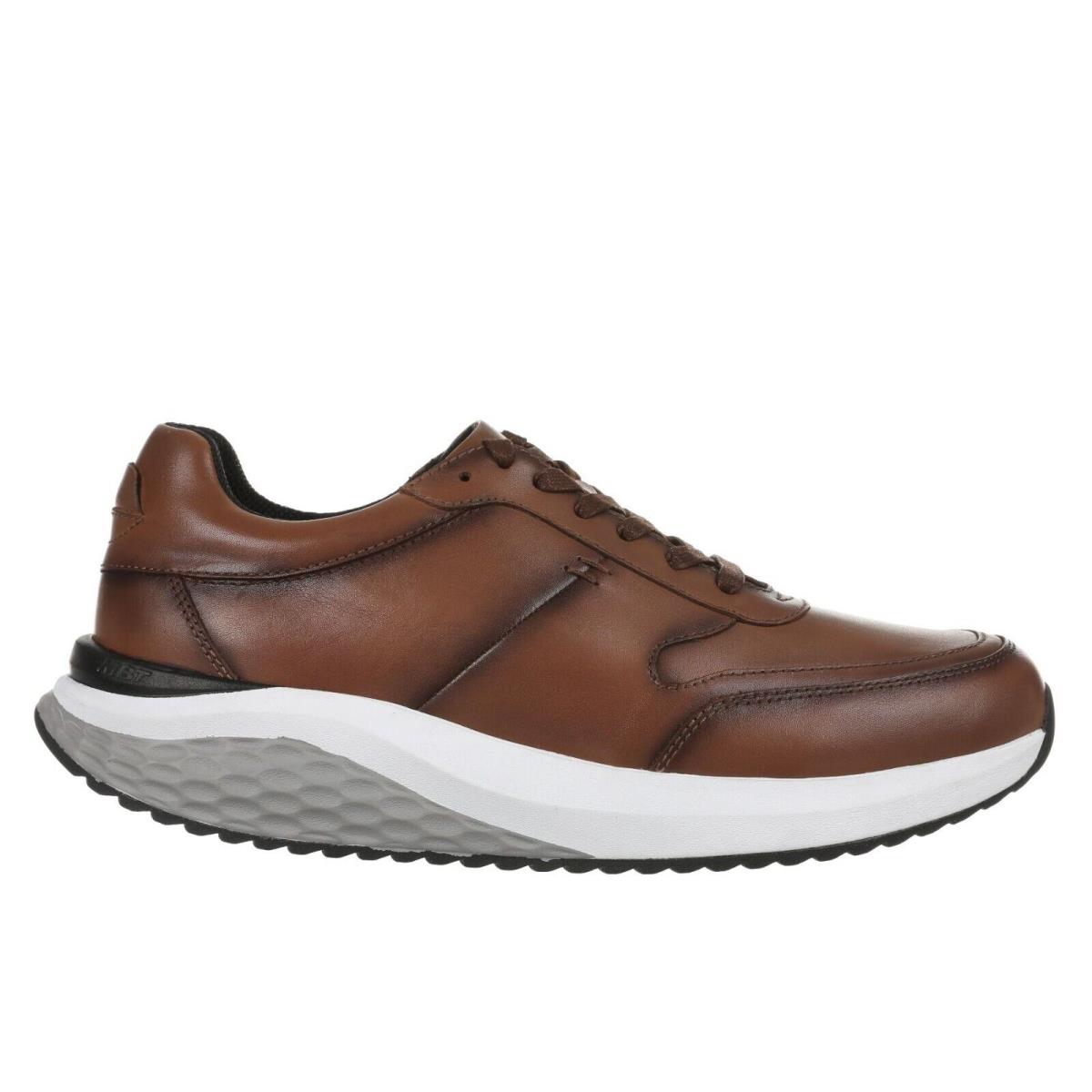 Mbt Men`s Porto II Casual Walking Sneaker/shoe Premium Leather 2 Colors BROWN/GREY SENSOR-702925-1575N